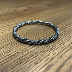 Vintage Braided Silver Bangle Bracelet - excellent condition
